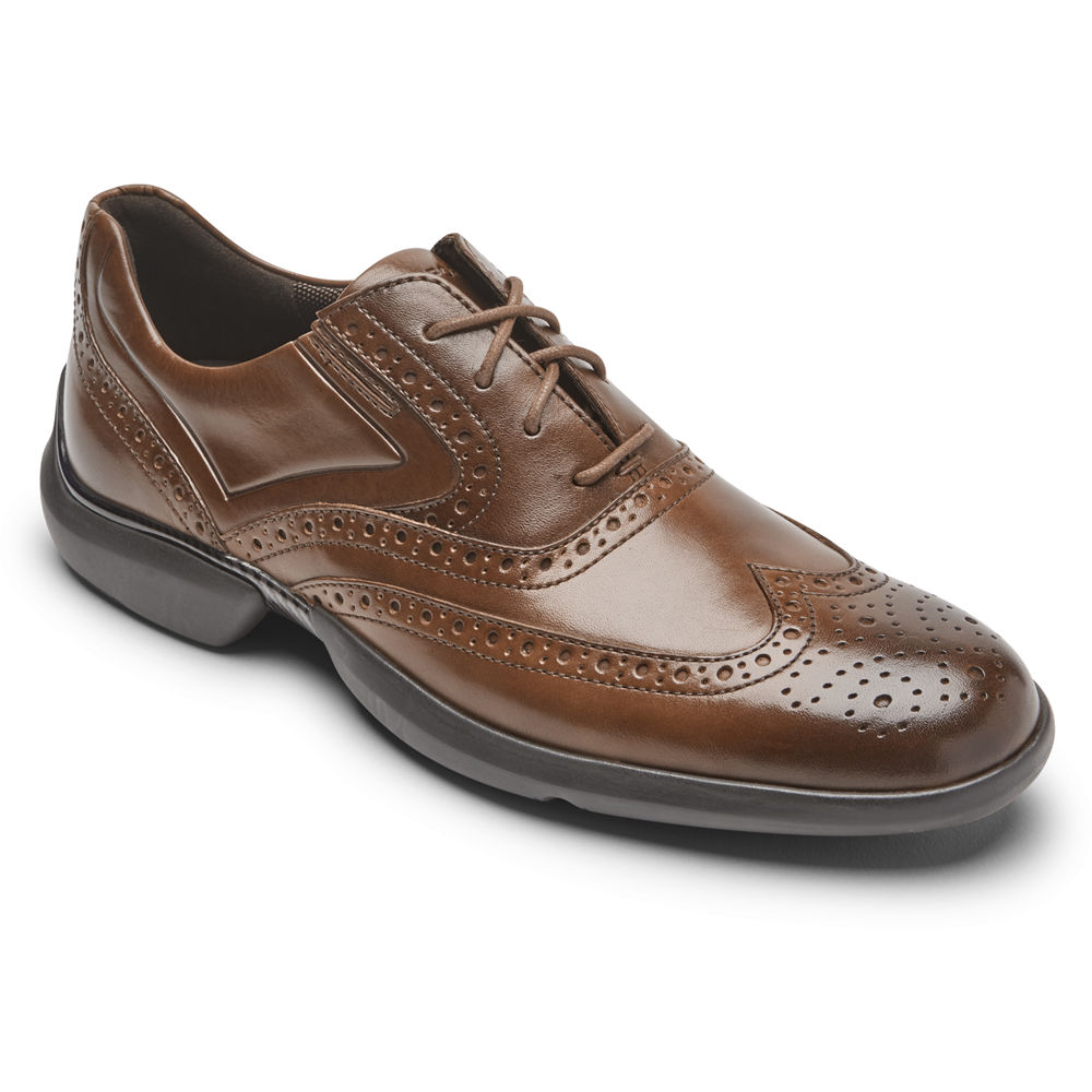 Rockport Lace Up For Mens Brown - Total Motion Advance Wingtip - VZ4781396